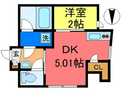 L MAISON(1DK/3階)の間取り写真