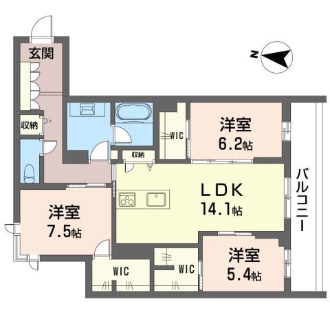 グレイス(3LDK/2階)の間取り写真