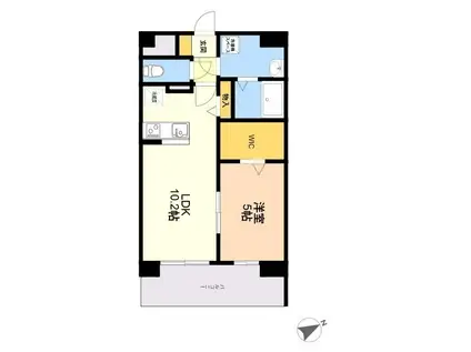 クレアスーンII(1LDK/1階)の間取り写真