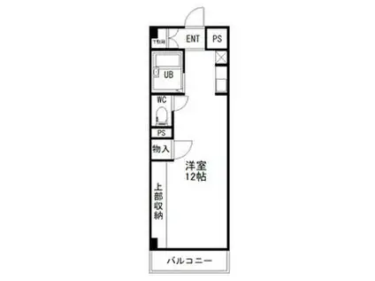 マリンビュー(ワンルーム/3階)の間取り写真