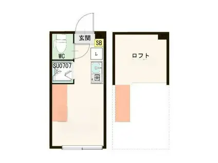 ハーモニーテラス中板橋III(ワンルーム/2階)の間取り写真