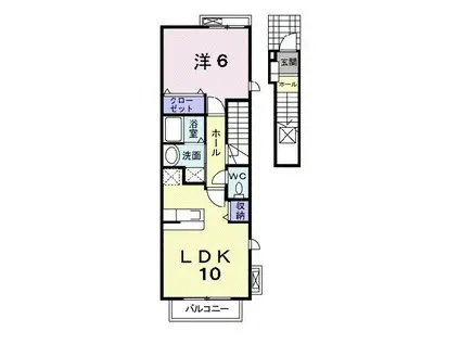 サンリット佐正(1LDK/2階)の間取り写真