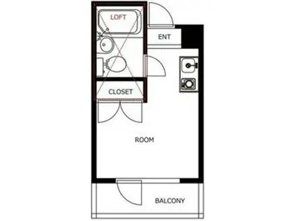 クラウディスプーン(ワンルーム/5階)の間取り写真