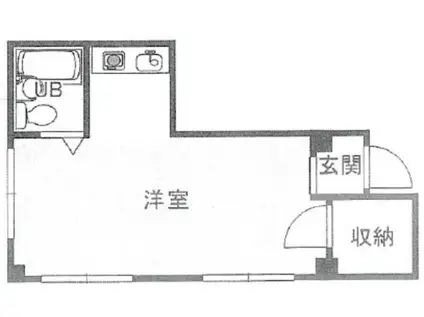 東京メトロ有楽町線 要町駅 徒歩2分 3階建 築37年(ワンルーム/1階)の間取り写真