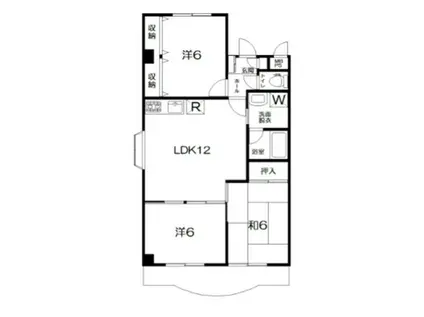 アルカディア鷺宮(3LDK/3階)の間取り写真