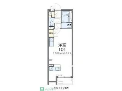 ミランダヒルズ上大岡(ワンルーム/1階)の間取り写真