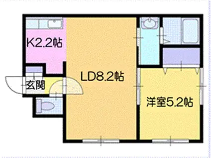 ポラリス里美(1LDK/1階)の間取り写真