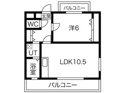 エトワール白金(1LDK/3階)の間取り写真