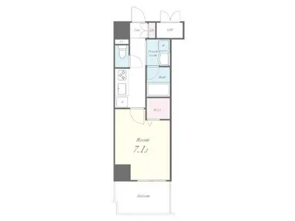 FORTUNA HIGASHINAKANO(1K/7階)の間取り写真