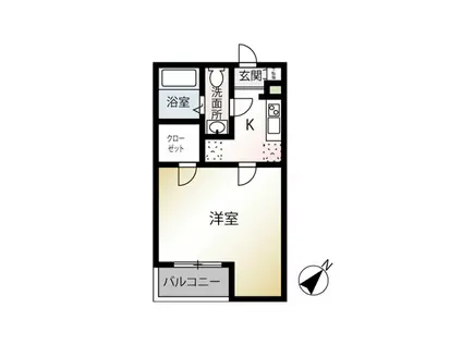 エムクアトロ柏(1K/2階)の間取り写真