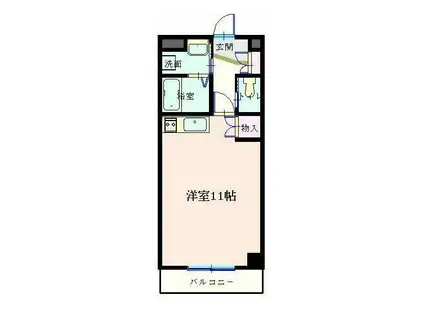 ユーネットII(ワンルーム/2階)の間取り写真