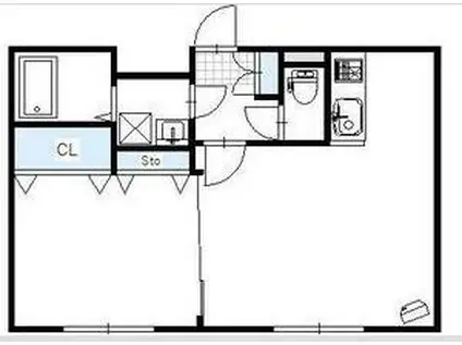 パティオN9(1LDK/1階)の間取り写真