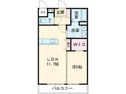 NORE(1LDK/1階)の間取り写真