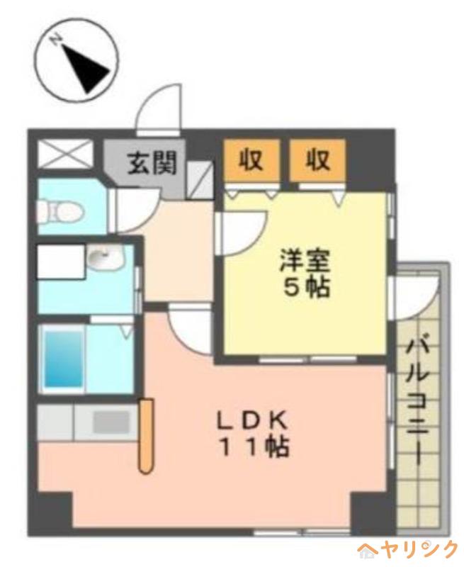 アルカディアX(1LDK/3階)の間取り写真