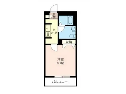 ソレアード・オー(1K/1階)の間取り写真