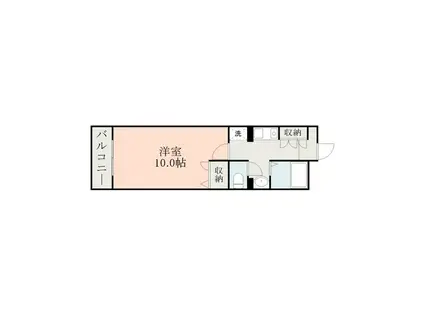 マーカス新大江(1K/4階)の間取り写真