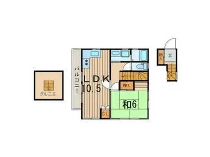 クレセンテ(1LDK/2階)の間取り写真