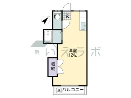 ヴェリテ針木(1K/4階)の間取り写真