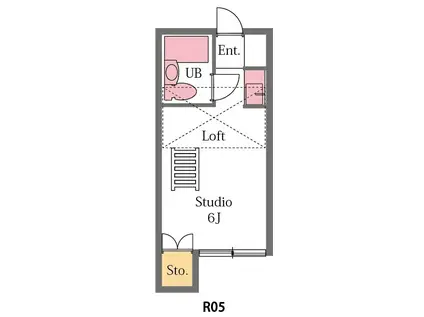 グランデ川越南大塚(ワンルーム/2階)の間取り写真