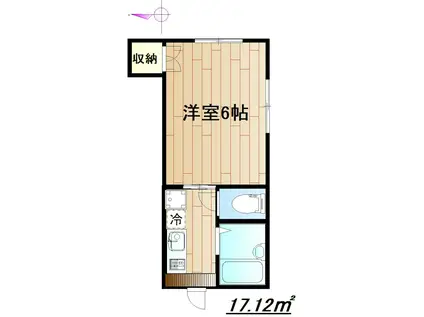 エタージュ元住吉(1K/2階)の間取り写真