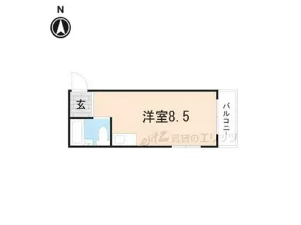 コトブキパークハイツ(ワンルーム/1階)の間取り写真