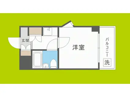 シティハイツピコ(1K/6階)の間取り写真