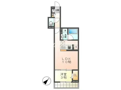 ＪＲ東海道本線 安城駅 徒歩5分 3階建 新築(1LDK/1階)の間取り写真