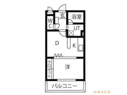 アルカディアVII(1DK/2階)の間取り写真