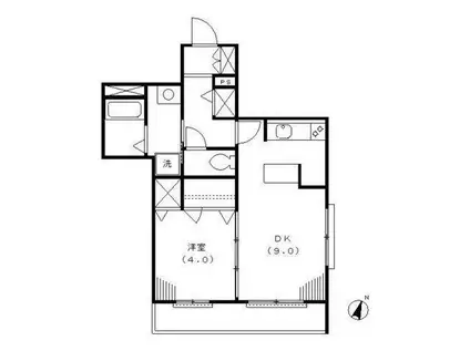 メゾンラフィネ(1DK/1階)の間取り写真