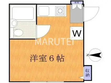 ノーブルハウス(ワンルーム/2階)の間取り写真