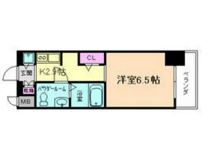 アドバンス西梅田II(1K/9階)の間取り写真