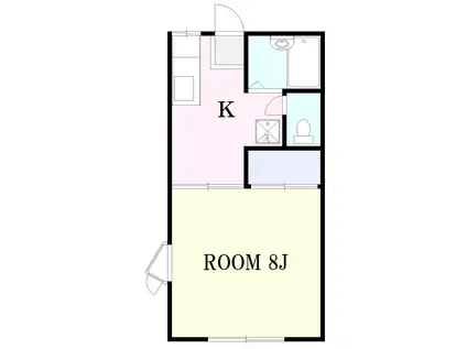 レゾナンス高山(1K/1階)の間取り写真