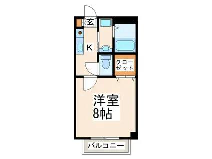 エクセレント花園(1K/1階)の間取り写真