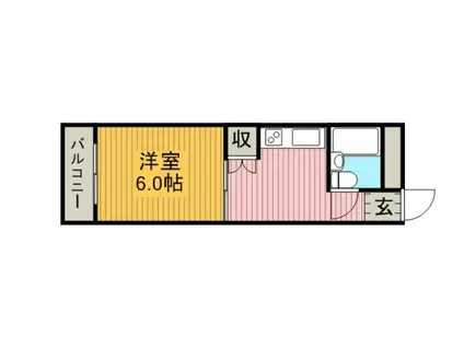 ライオンズマンション矢部第3(1K/4階)の間取り写真