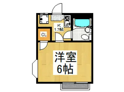 フィガロ館(1K/1階)の間取り写真