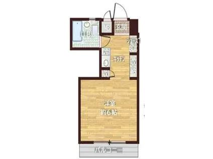 メゾンフィルブロード(ワンルーム/3階)の間取り写真