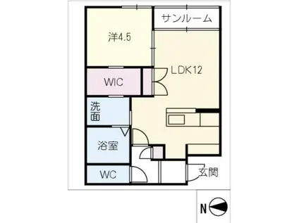 LA MAISON KAWASAKI(1LDK/1階)の間取り写真