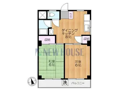 アゼリアビル(2DK/3階)の間取り写真