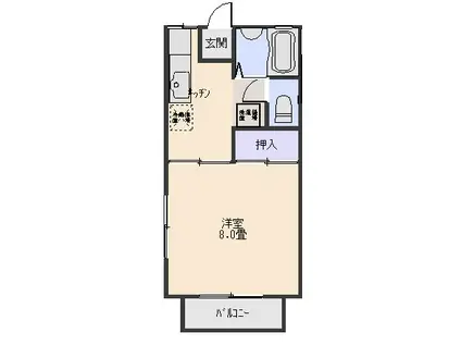 コロネット銀座(1K/1階)の間取り写真