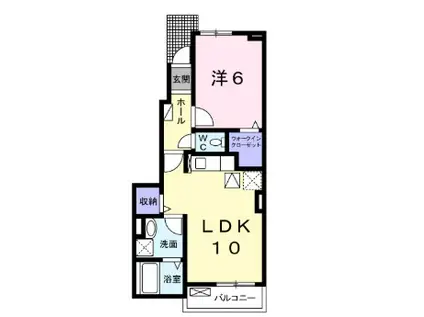 メゾンドC.W(1LDK/1階)の間取り写真