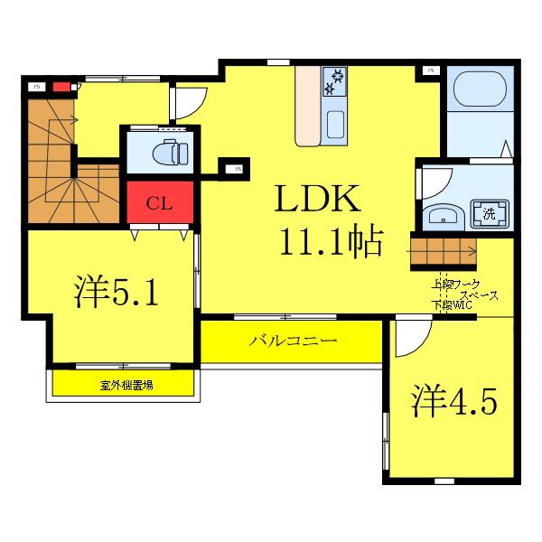 アリビオ板橋(2LDK/3階)の間取り写真