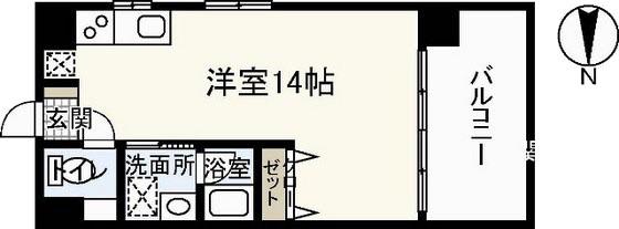 ハレルSA1ビル(ワンルーム/7階)の間取り写真