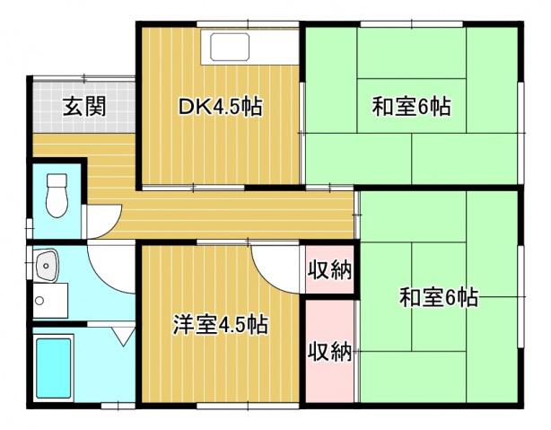 中島三木様(3DK/1階)の間取り写真