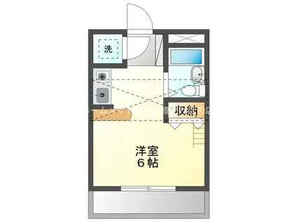 ユトリロ曙(ワンルーム/4階)の間取り写真