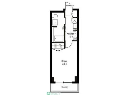 アンビックスつつじヶ丘 A棟(1K/5階)の間取り写真