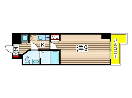 SIDEONE(1K/7階)の間取り写真