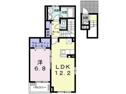 SHアネックス(1LDK/2階)の間取り写真