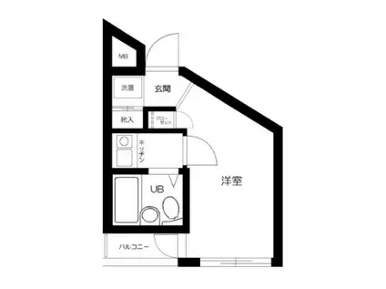 スカイコート新宿第3(ワンルーム/2階)の間取り写真