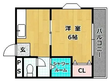 第2星ヶ丘マンション(1K/3階)の間取り写真