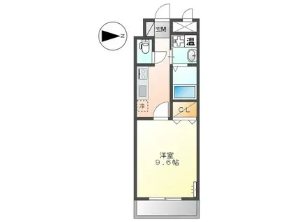 エスポワールシャトー神地(1K/2階)の間取り写真